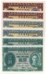 BANKNOTES, 纸钞, CHINA - HONG KONG, 中国 - 香港, Government of Hong Kong 香港政府: $1 (6), ND (1937-39) (2), p