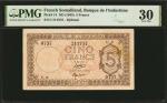 1945年法属索马里东方汇理银行5 法郎。 FRENCH SOMALILAND. Banque de LIndo-Chine. 5 Francs, ND (1945). P-14. PMG Very 