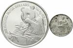 2 pieces: 1 oz silver medal "100 panda Dollars" 1989 collectible onthe Hong Kong cross-country Coin 