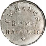 Maine. 6th Maine Battery. Undated (1861-1865) C.W. Bangs. 25 Cents. Schenkman ME-6-25N (ME-A25N), W-