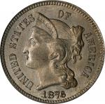1876 Nickel Three-Cent Piece. MS-63 (PCGS).