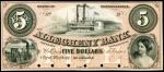 Allegheny, Pennsylvania. The Allegheny Bank. ND (18xx). $5. Choice Uncirculated. Proof.