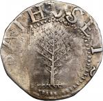 1652 Pine Tree Shilling. Large Planchet. Noe-2, Salmon 2-C, W-700. Rarity-4. Without Pellets at Trun