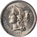 1875 Nickel Three-Cent Piece. Proof-65 (PCGS). CAC.