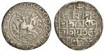 Tripura, Ratna Manikya II (1685-93 & 1695-1712), Tanka, 10.60g, Sk.1607, lion facing left, standard 