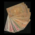 1914至1941年交通银行纸币24枚一组，包括1元14枚，5元3枚及10元7枚，加盖不同地名，VG至EF品相