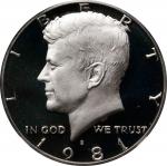 1981-S Kennedy Half Dollar. Type II Mintmark. Proof-70 Ultra Cameo (NGC).