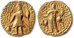印度贵霜王朝伽腻色伽二世金币一枚，重量：7.9克，状态良好，AU，上博丝绸之路书上未记载该品种，