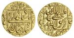 India, Mughal Empire, Shah Jahan (1628-58), gold Mohur, 10.96g, Burhanpur, AH1047, legends within be