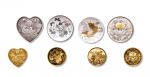 2015年吉祥文化纪念金银币一组8枚 完未流通