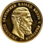 GERMANY. Prussia. 10 Mark, 1888-A. Berlin Mint. Friedrich III. PCGS PROOF-64 Cameo Gold Shield.
