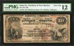 Santa Fe, Territory of New Mexico. $10 1882 Brown Back. Fr. 484. The First NB. Charter #1750. PMG Fi