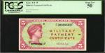 Military Payment Certificate. Series 541. $5. PCGS Currency About New 50.