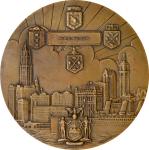 1914 Commercial Tercentenary of New York Presentation Medal. By Tiffany & Co. Bronze. About Uncircul