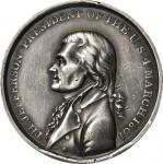 1801 Thomas Jefferson Inaugural Medal. Julian PR-2. Silver. 811.6 grains. 45.2 mm. 4.2 - 4.5 mm thic