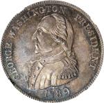 1789 (ca. 1863) Alfred Robinsons Fantasy Washington Cent. Musante GW-16, Baker-14B. Silver. MS-67 (N