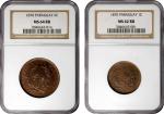 PARAGUAY. Duo of Copper Minors (2 Pieces), 1870. Both NGC Certified.