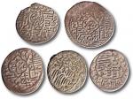 蒙古帖木尔汗国银币一组5枚，老包浆，XF，敬请预览