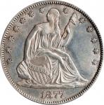 1877 Liberty Seated Half Dollar. AU Details--Cleaned (PCGS).