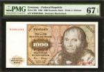GERMANY, FEDERAL REPUBLIC. Deutsche Bundesbank. 1000 Deutsche Mark, 1980. P-36b. PMG Superb Gem Unci