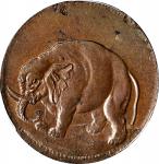 (1694) London Elephant Token. Hodder 2-B, W-12040. Rarity-2. GOD PRESERVE LONDON. Thick Planchet. MS