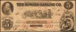 Boston, Massachusetts. Howard Banking Company. August 23, 1857. $5. Fine. Contemporary Counterfeit.