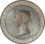 1838年英国维多利亚加冕的白色金属纪念章。GREAT BRITAIN. Coronation of Victoria White Metal Medal, 1838. NGC MS-63.