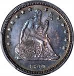 1860 Liberty Seated Quarter. Proof-65 (PCGS).