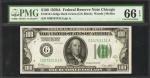 Fr. 2151-Gdgs. 1928A $100 Federal Reserve Note.  Chicago. PMG Gem Uncirculated 66 EPQ.