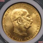 1915年奥匈帝国1盎司金币 优美