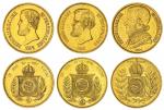 Brazil, Pedro II (1831-1889), 20,000 Reis, Rio de Janeiro mint (3), 1851, 1852 and 1853, 17.90g/17.8