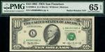 United States of America, Federal Reserve Note, $10, San Francisco, 1993, radar-rotator serial numbe