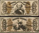 Lot of (2) Fractionals. Fr. 1329 and 1356. Third Issue. 50 Cents. About Uncirculated & Uncirculated.