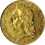 FRANCE. Louis dOr, 1772-A. Paris Mint. Louis XV (1715-74). PCGS AU-55.