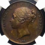 GREAT BRITAIN Victoria ヴィクトリア(1837~1901) Penny 1858 NGC-MS64BN UNC+
