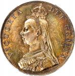 GREAT BRITAIN. Double Florin (4 Shillings), 1887. London Mint. Victoria. PCGS MS-63.