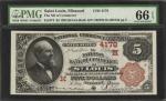 Fr. 474. St. Louis, Missouri. 1882 $5 Brown Back. The National Bank of Commerce in St. Louis. Charte
