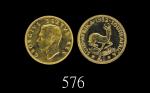 1952年南非乔治六世金币1镑。未使用1952 South Africa George VI Gold One Pound. UNC