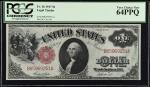 Lot of (2). Fr. 36. 1917 $1  Legal Tender Notes. PCGS Currency Very Choice New 64 PPQ. Consecutive.