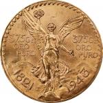 MEXICO. 50 Pesos, 1943. Mexico City Mint. PCGS MS-66.