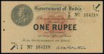 1917-30年印度1卢比，PMG66EPQ，罕见