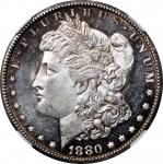 1880-CC Morgan Silver Dollar. MS-64 PL (NGC).