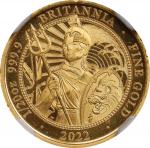 2022 Britannia 1/20oz Gold 1 Pound. Commemorative Series. Queen Elizabeth II. Trial of the Pyx Test 