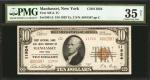 Manhasset, New York. $10 1929 Ty. 2. Fr. 1801-2. The First NB. Charter #11924. PMG Choice Very Fine 