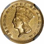 1859-D Gold Dollar. Winter 11-O. MS-61 (NGC).
