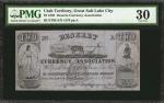 Great Salt Lake City, Utah Territory. Deseret Currency Association. 1858 $2. PMG Very Fine 30.