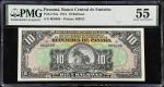 1941年巴拿马中央银行10巴尔博亚 PMG  AU 55 PANAMA. Banco Central de Emision de la Republica de Panama