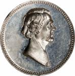 Undated (1866) Andrew Johnson Campaign Medal. DeWitt-AJOHN 1866-5. White Metal. MS-62 DPL (NGC).