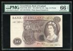 1966-70年英伦银行10镑，编号A49 785733，PMG 66EPQ. Bank of England, Great Britain, 10 pounds, ND(1966-70), seri