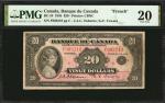 CANADA. Banque du Canada. 20 Dollars, 1935. BC-10. French. PMG Very Fine 20.